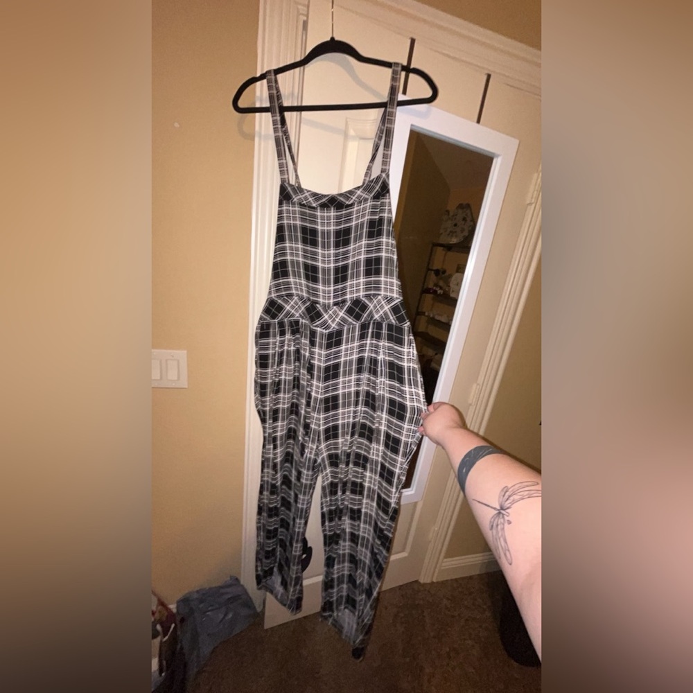Tie Strap Overalls with Pockets